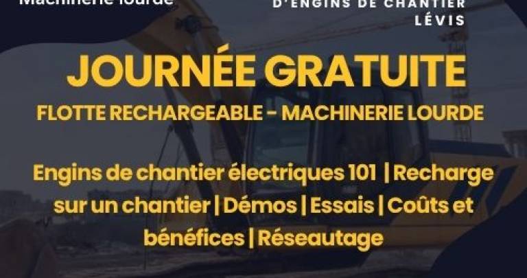 Un premier rendez-vous au Québec consacré à l'électrification des flottes de machinerie lourde